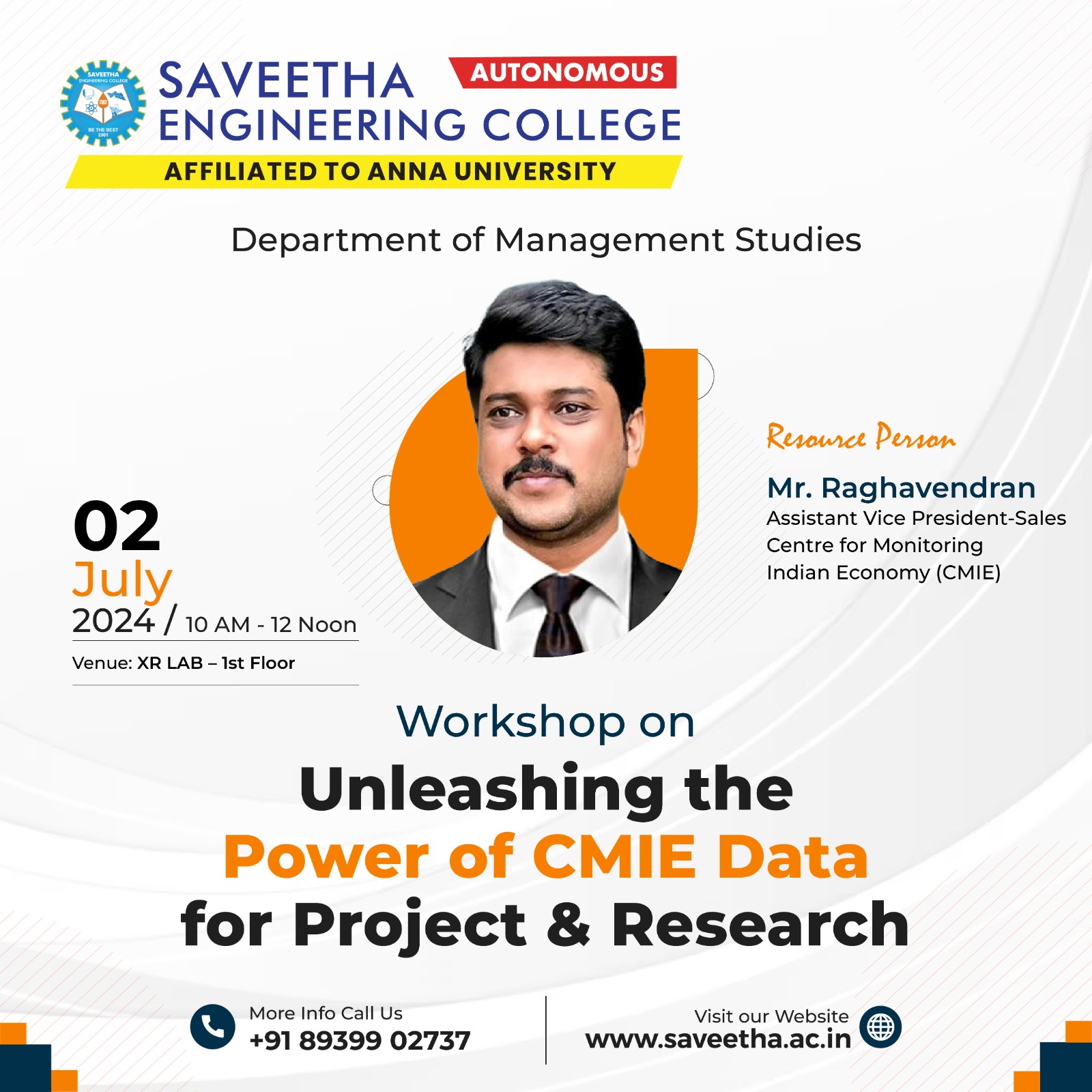 Workshop on Unleashing the Power of CMIE Data for Project Research conducted by SEC 1