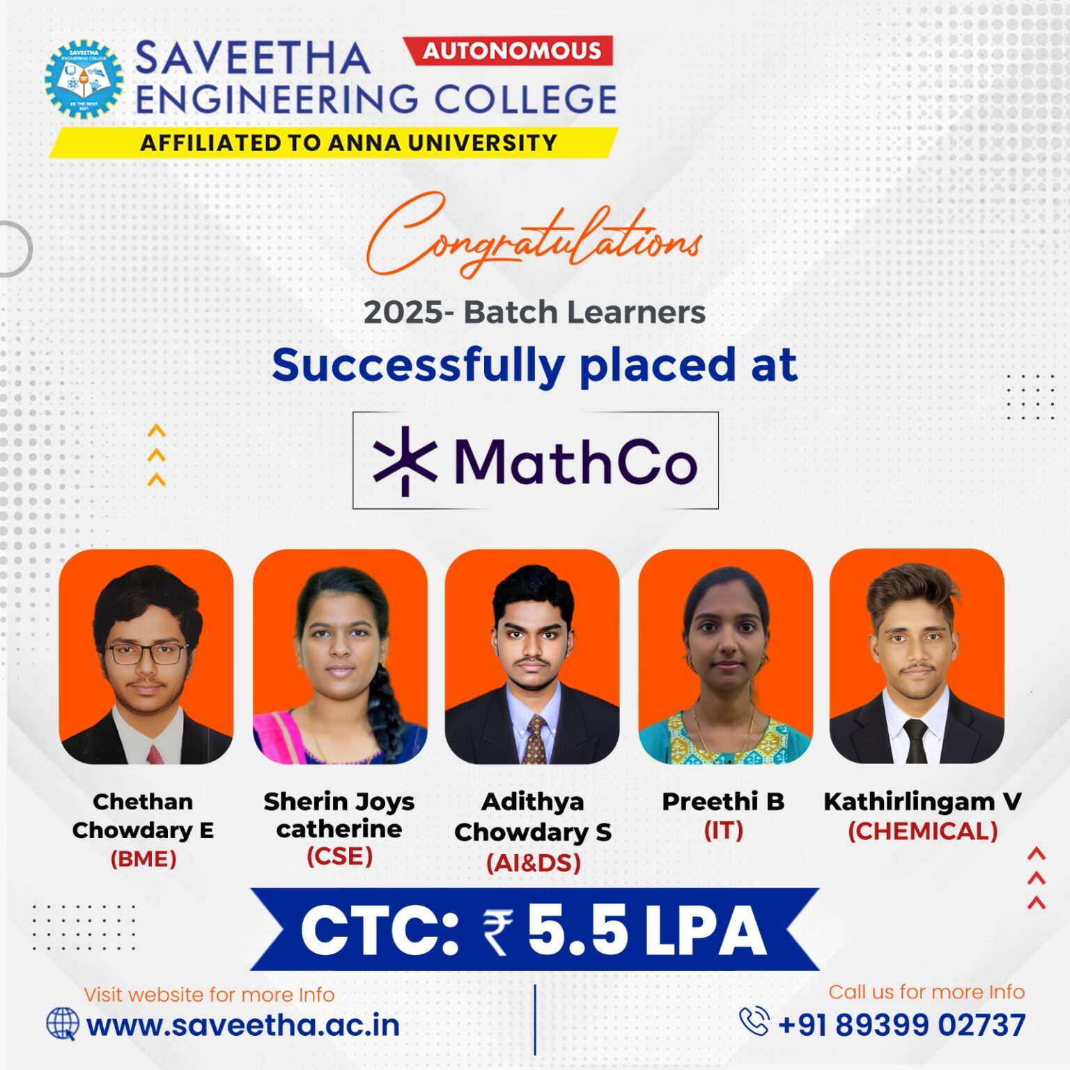 Amsterdam Mathco Big appluause to ’25 batch learners for securing a coveted placement at ...