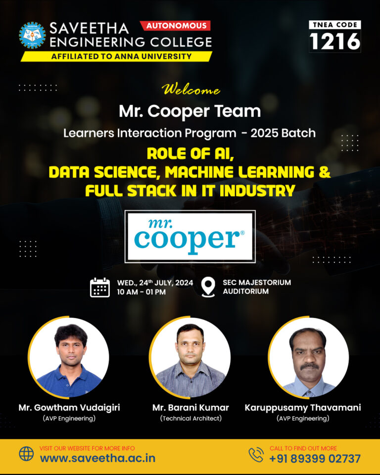 Learners Interaction Program – 2025 Batch on “Role of Artificial ...