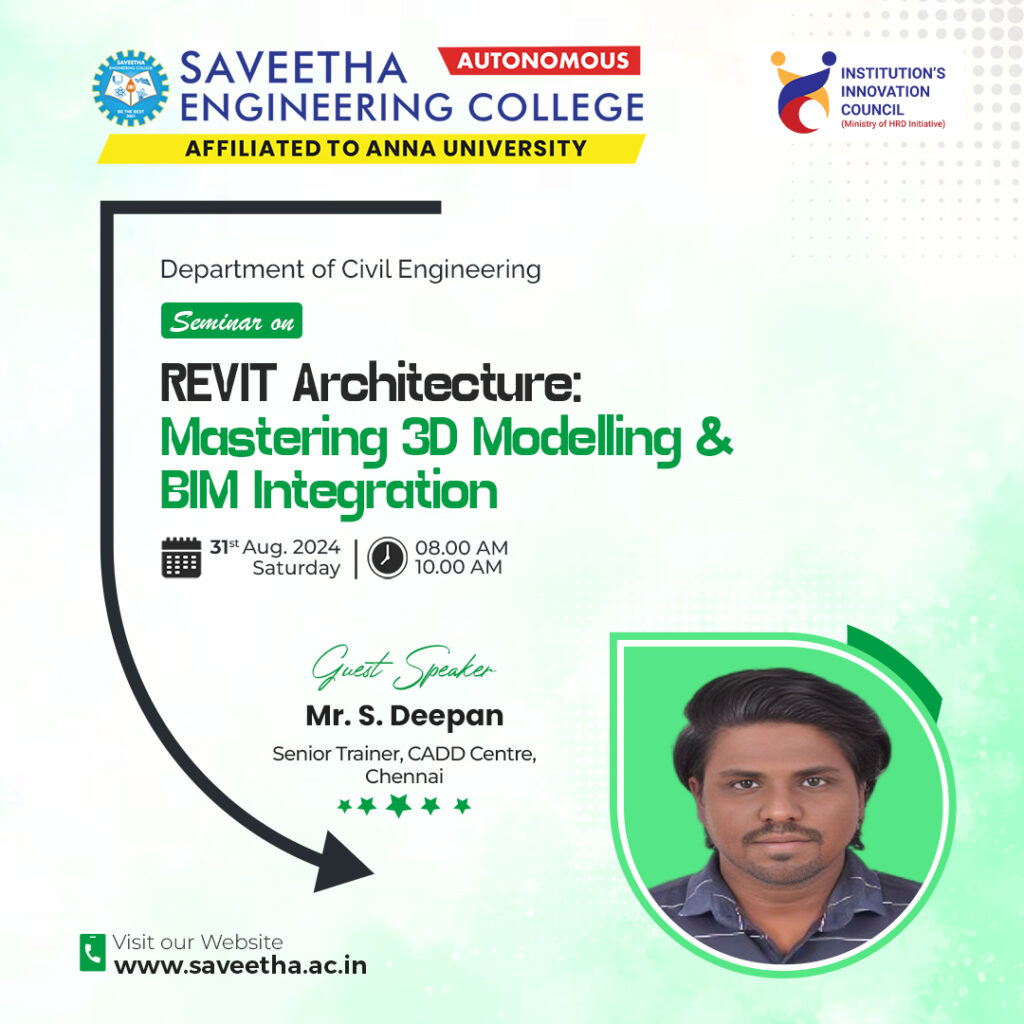 REVIT ARCHITECTURE: MASTERING 3D MODELLING & BIM INTEGRATION - Saveetha ...