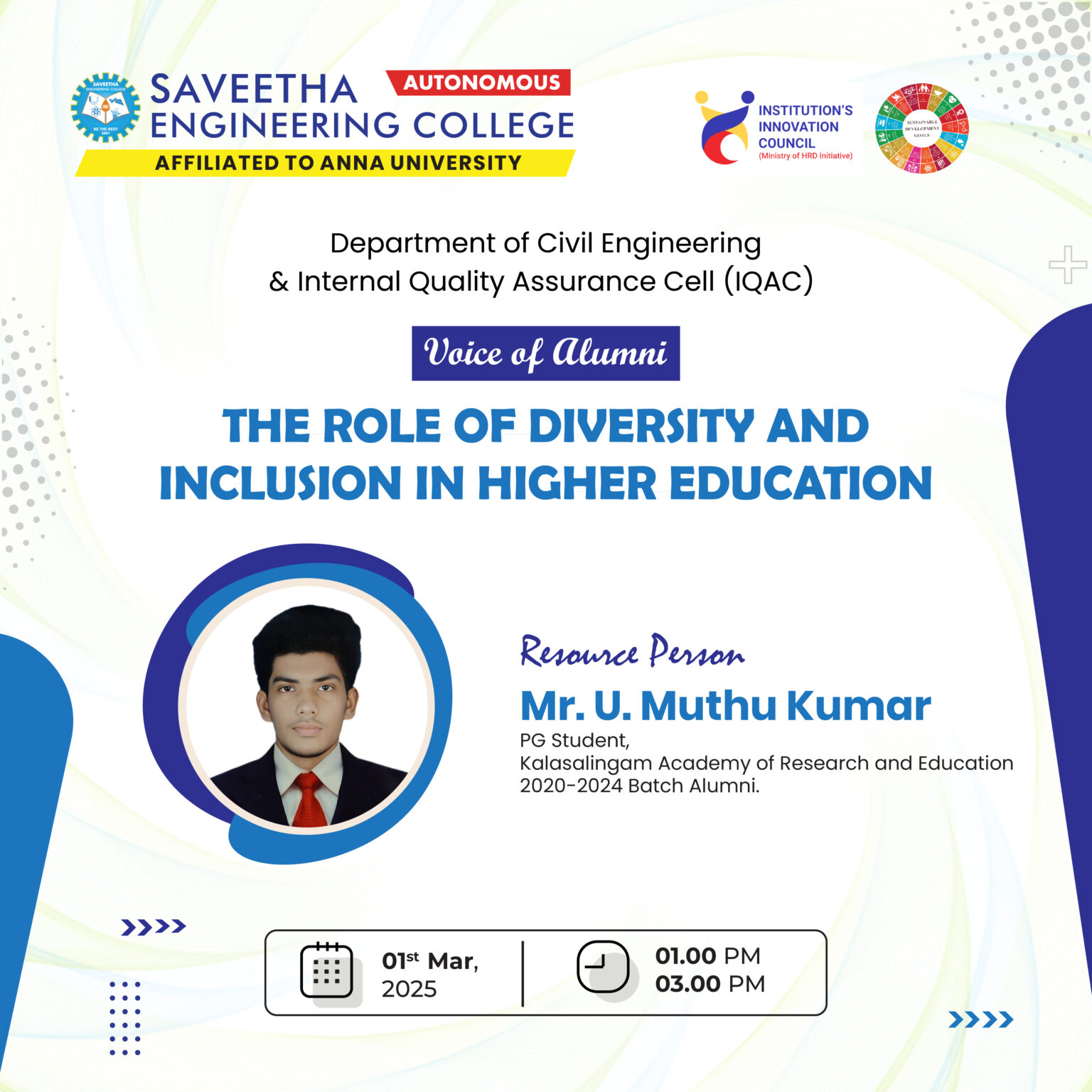 THE ROLE OF DIVERSITY AND INCLUSION IN HIGHER EDUCATION - Saveetha ...